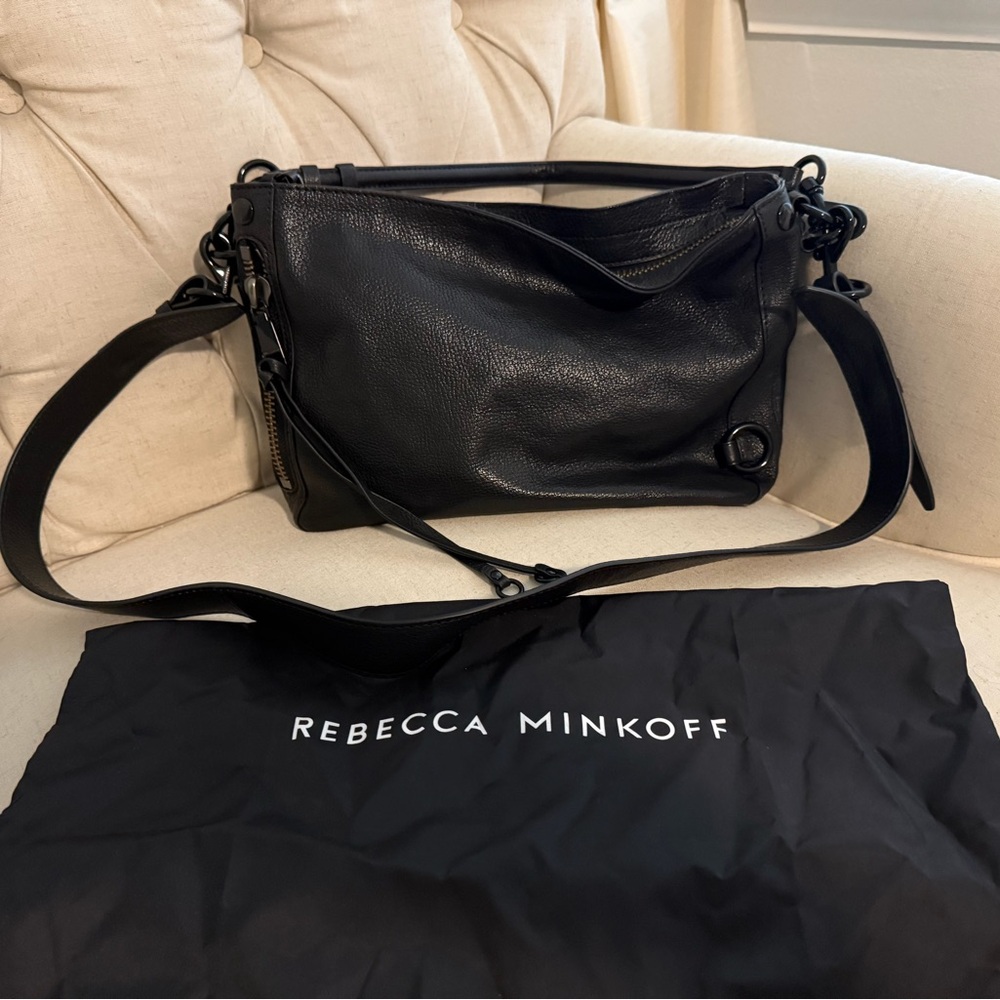 Rebecca Minkoff Black Leather Shoulder Bag